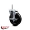 Service Caster 5 Inch Soft Rubber Wheel Swivel 58 Inch Threaded Stem Caster with Brake SCC SCC-TS20S514-SRS-TLB-58212 - alternate 4
